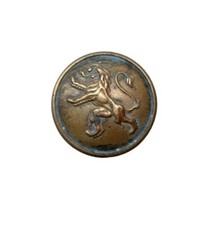 *HH* Medaglia Bottone Antico De Rooster Leone Lion Araldo Old Button Bruxelles