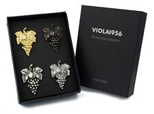 Spilla Grappolo Uva "Grand Sommelier" - Versione con scatola regalo