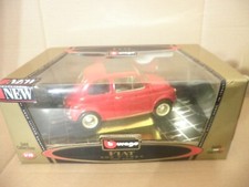 Auto Burago Fiat 500 F 1965 Gold Collection 1:18 Rara Red Rosso