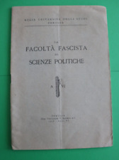 LIBRO LA FACOLTA' FASCISTA DI SCIENZE POLITICHE