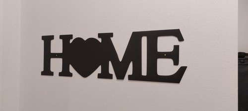 Home scritta metallo - home, in