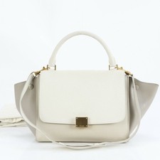 Borsa a tracolla Celine Trapezio piccola in pelle 2 vie tote borsetta oro donna Giappone