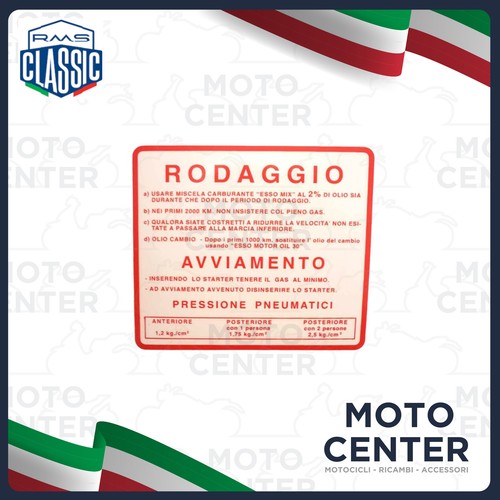 Adesivo norme rodaggio rosso - adesivo,