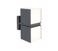 Applique Led 24W Doppio Cubo Luce Regolabile 350° Lampada Nera Ip65