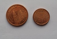 MONETE EURO DA 1-5 CENTESIMI SPAGNA DEL 2004 - IN FIOR DI CONIO -