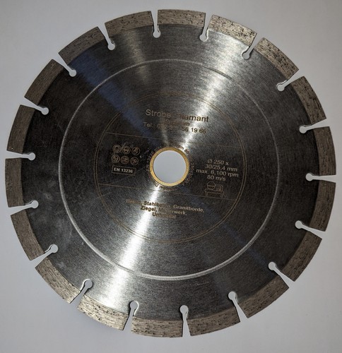 Disco diamantato 250 mm - disco,
