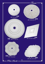 medaglione bianco in gesso