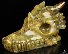 Scultura teschio drago