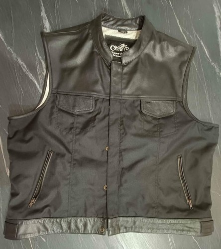 Gilet moto pelle cordura - gilet,