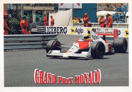 Cartolina ayrton senna mclaren - cartolina,