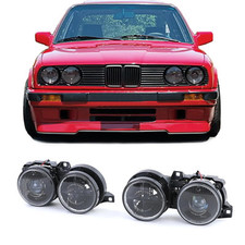 Kit fari neri fumè adatti per BMW Serie 3 E30 87-93