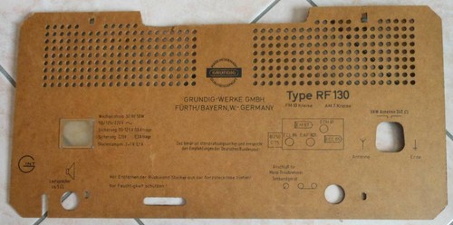 Pannello posteriore per radio