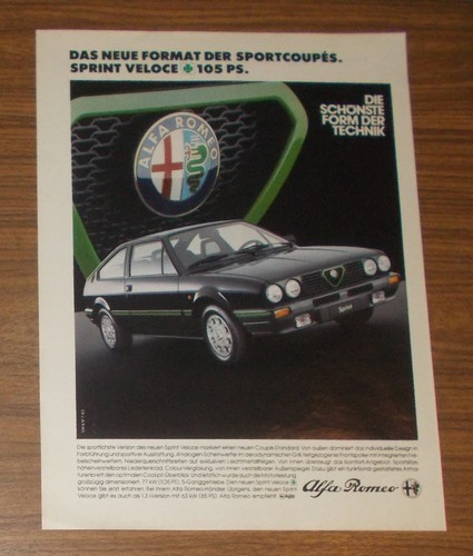 Rara pubblicità alfa romeo - rara,