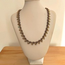 Collana filo lurex uncinetto e