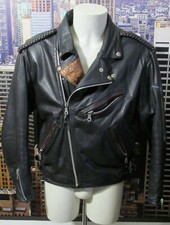 GIUBBOTTO UOMO IN PELLE DAINESE TG. 52 XL - GIACCA GIUBBINO MOTO NERO CHIODO