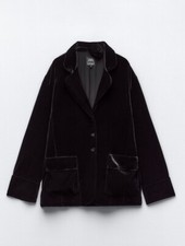 ZARA VELVET BLAZER WITH
