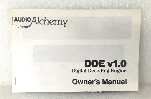 Audio alchemy dde - v1.0, digital