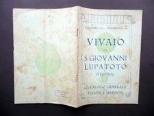 Vivaio di S. Giovanni Lupatoto Verona Catalogo Generale Piante Sementi 1927-28