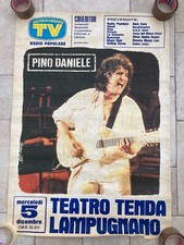 Pino Daniele Scio' Tour Teatro Tenda Lampugnano 1984 Manifesto originale 98 x 69