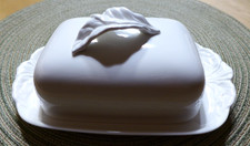 Contenitore burro Villeroy & Boch FOGLIA ottime condizioni 2 pezzi campana burro buttiére