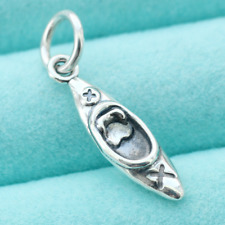 Ciondolo ciondolo barca kayak argento sterling 925 kayak canoa sport per collana