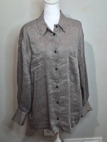 Camicia zara lino seta bottoni - zara,