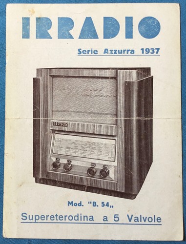 Irradio serie azzurra 1937 - irradio,