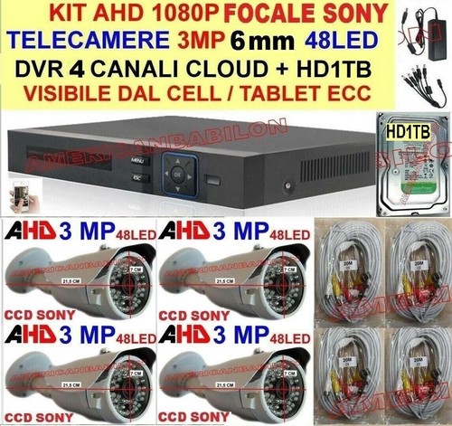 Kit 1080p videosorveglianza - kit,