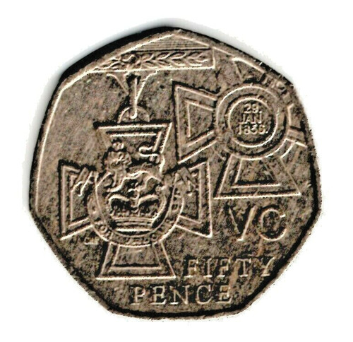 Moneta 50p croce vittoria - 50p, "vc"