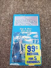 Disney Sing Along Songs Zip A Dee Doo Dah VHS  Former Blockbuster Video Rent
