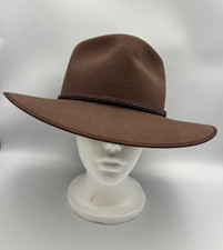 NUOVO cappello da cowboy western Akubra Snowy River pura pelliccia feltro marrone taglia 59