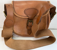 Piccola borsa vintage in pelle per cartucce / da ricondizionare