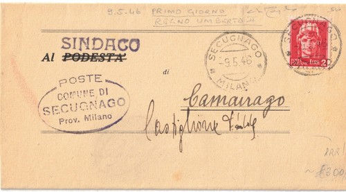 Italia 1946 post seconda - italia,