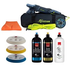 Kit Lucidatrice Rotorbitale Titan + Paste Abrasive Rupes 3x1 lt+ 3 Pad Rupes