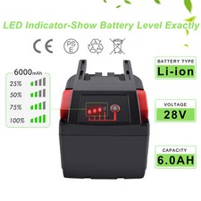 28V 6.0Ah Li-Ion Batteria per