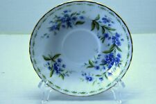 set 6 tazze royal albert mese di luglio con piattino - decoro a fiori blu - '70