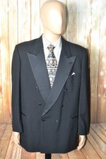 Giacca smoking uomo Christian Dior doppiopetto made in USA lana taglia 44L