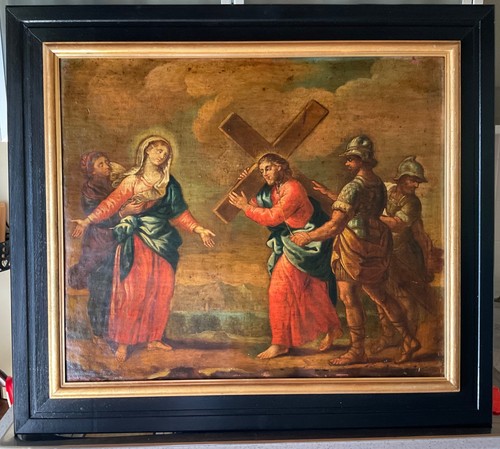 Stazione via crucis xviii - via,