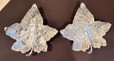 Coppia di piatti in argento sterling Gianmaria Buccellati abbinati foglia d'uva