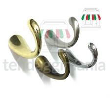 Ferma tenda embrasse reggi tenda gancio parete oro bronzo cromo satinato 50 mm