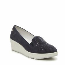 SCARPE DONNA ENVAL SOFT MOCASSINO CON ZEPPA PELLE SCAMOSCIATA 3257600 BLU