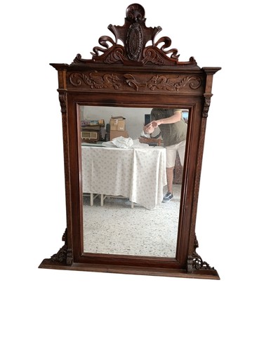 Antico specchio noce - in,
