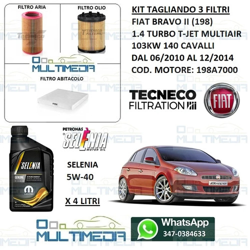 Tagliando filtri olio selenia - filtri,