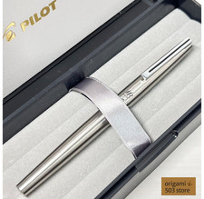 Penna stilografica Pilot Myu Rex H679 acciaio inox pennino F vintage rara Giappone