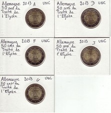 Lot, 2 Euro X 5 Ateliers