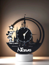 OROLOGIO DA PARETE DISNEY TOPOLINO MICKEY MOUSE PERSONALIZZATO CON NOME 3D