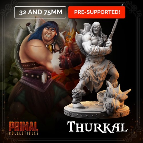 Dnd thurkal barbarian - mini, 28