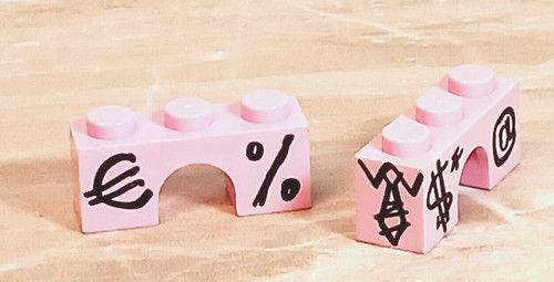 Lego graffiti brick 1x3 arch - brick,