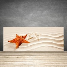 Paraschizzi da Cucina 125x50 Vetro Temperato Stelle Marine Arte della Sabbia