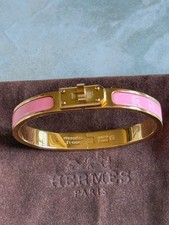 Bracciale Hermes mini Clic H Clac rosa pink Gold Oro Hardware Taglia PM 17cm
